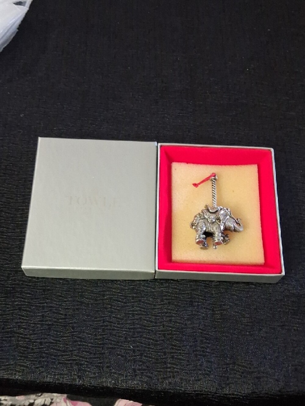 Silver Elephant Hanging Ornament by - Picture 5 of 5